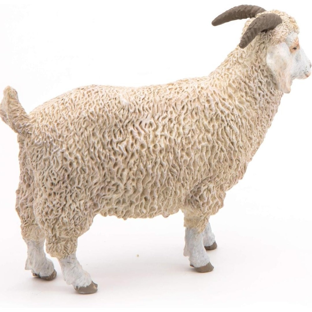 Angora Goat Farm Animal Figurine - Hand Painted Farm Animal Toy Action Figure - Picture 14 of 15